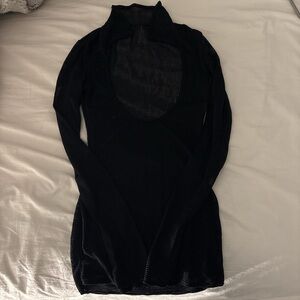 SHEIN Black Mesh Swim Coverup